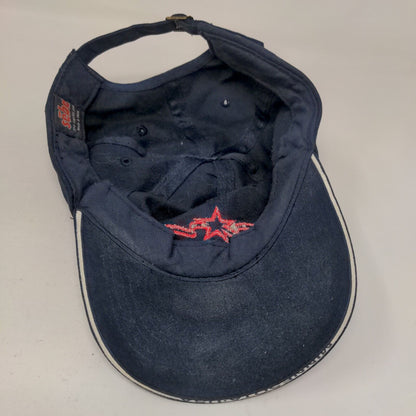 Mall of America Slideback Hat Blue One Size Embroidered Patriotic 6 Panel Seba