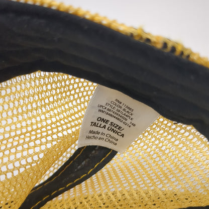 Beach Is Open Snapback Mesh Back Trucker Hat Black One Size Colorblock