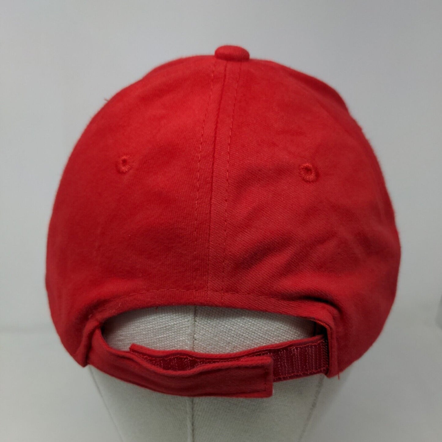 Tattersalls Men's Strapback Hat Red Embroidered Horse Auction Logo Cotton