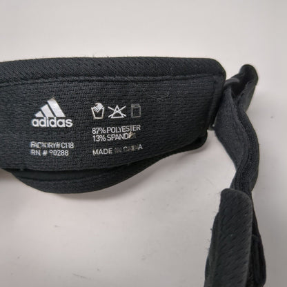 Adidas Climalite Strapback Sun Visor Hat Black OSFA Adjustable 3 Stripes