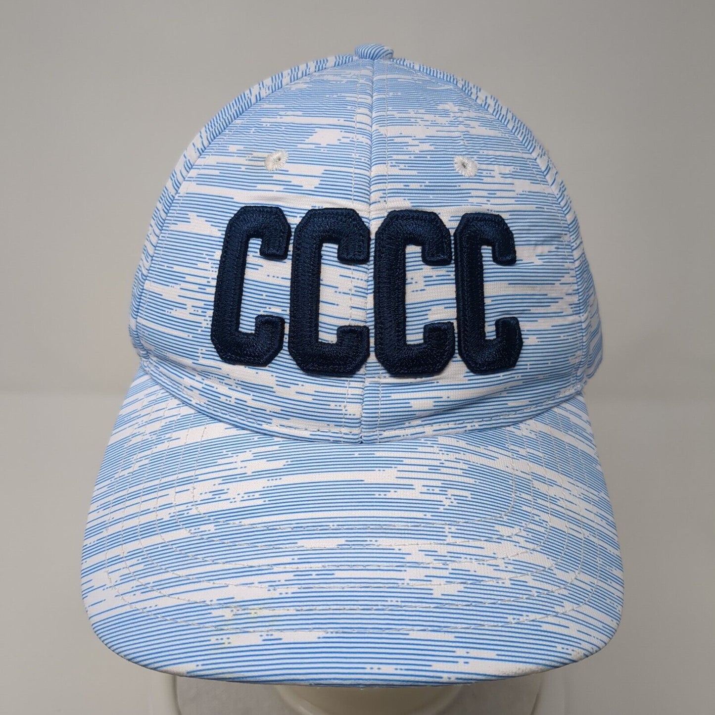 CCCC Strapback Hat Blue OS Adjustable Embroidered 6 Panel Ahead Performance