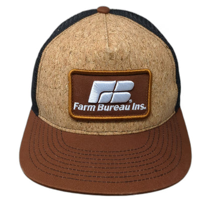 Buck's Bags Brown One Size Trucker Hat Farm Bureau Insurance Idaho Cork Mesh