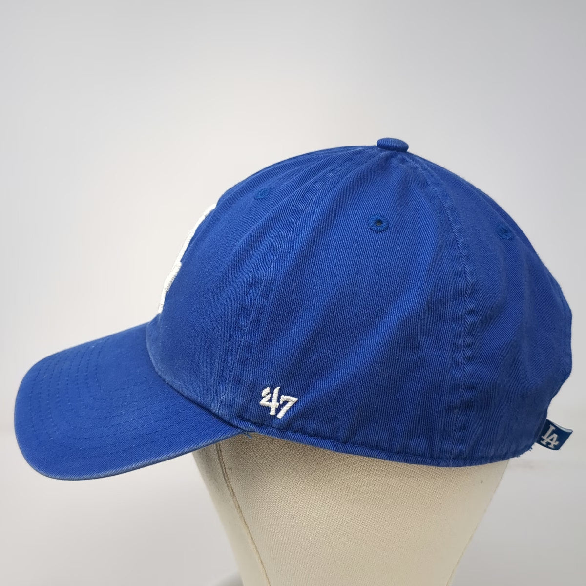 '47 Los Angeles Dodgers MLB Baseball Cap Blue One Size LA Logo Cotton Slideback