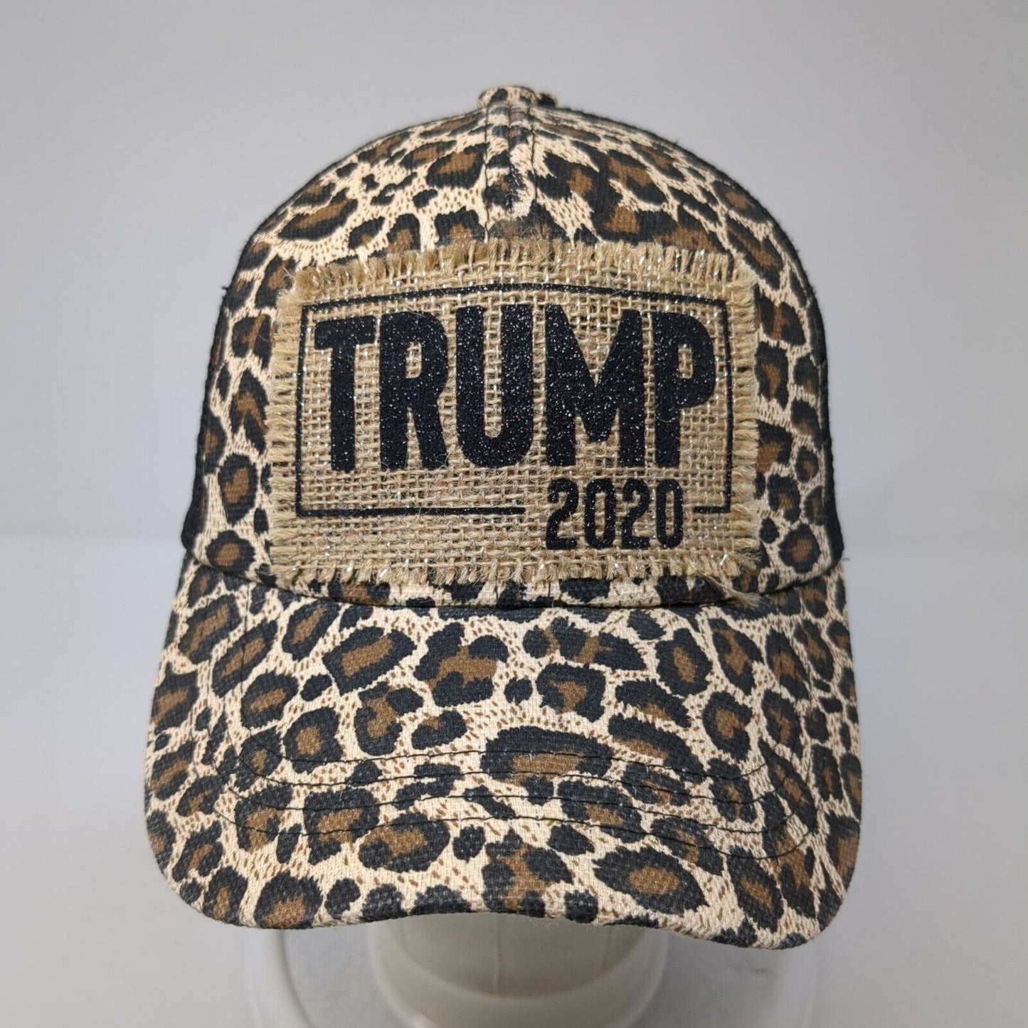 Trump 2020 Strapback Trucker Hat Multi Animal Print One Size Ponytail