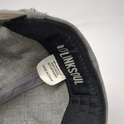 Linksoul Snapback Hat Gray One Size Green Undervisor Wool Blend Golf Patch