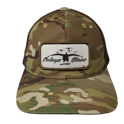 Coleys Glass Snapback Trucker Hat Camo One Size Mesh Back Richardson
