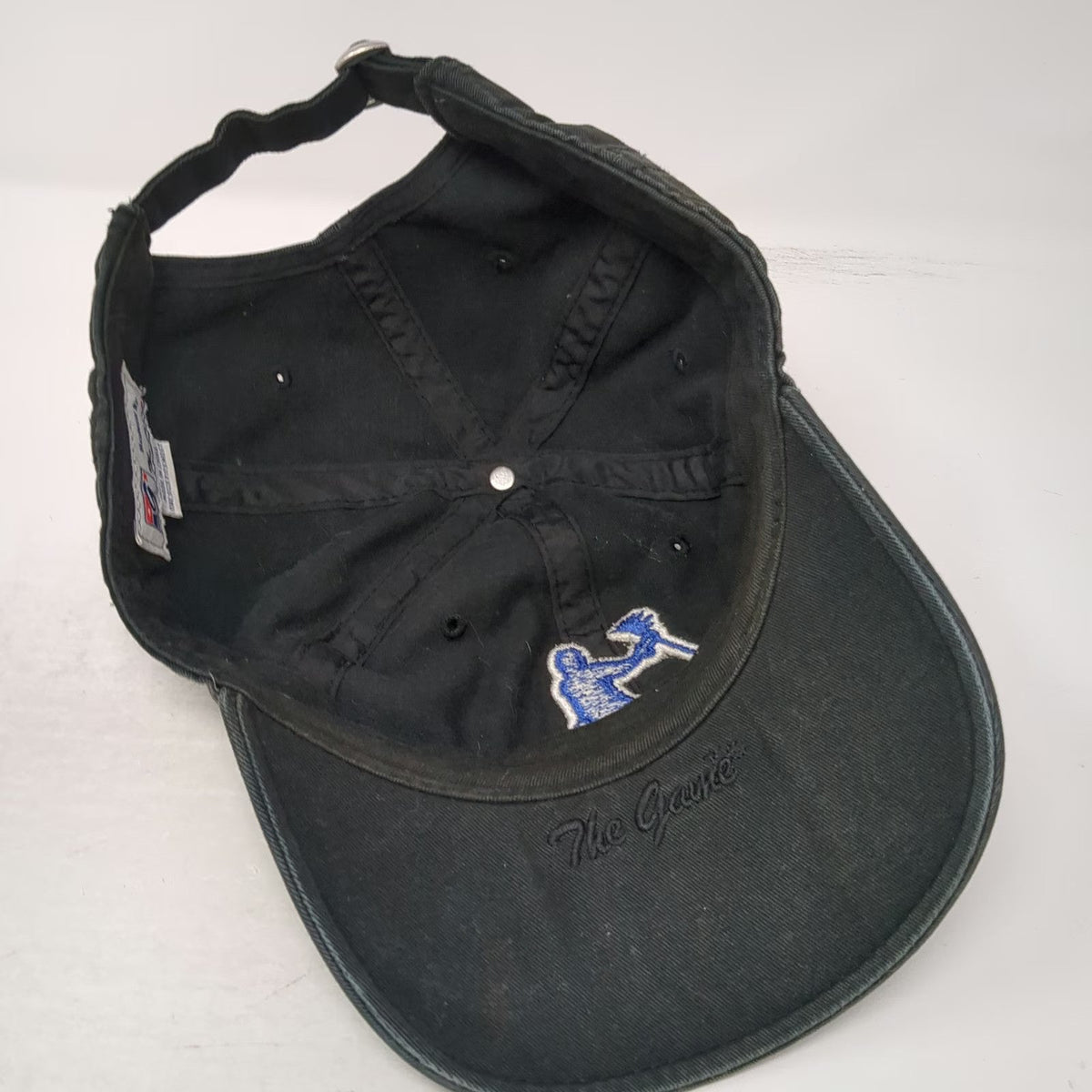 The Game Baseball Cap Black Blue White One Size Lacrosse Player Embroidery Hat