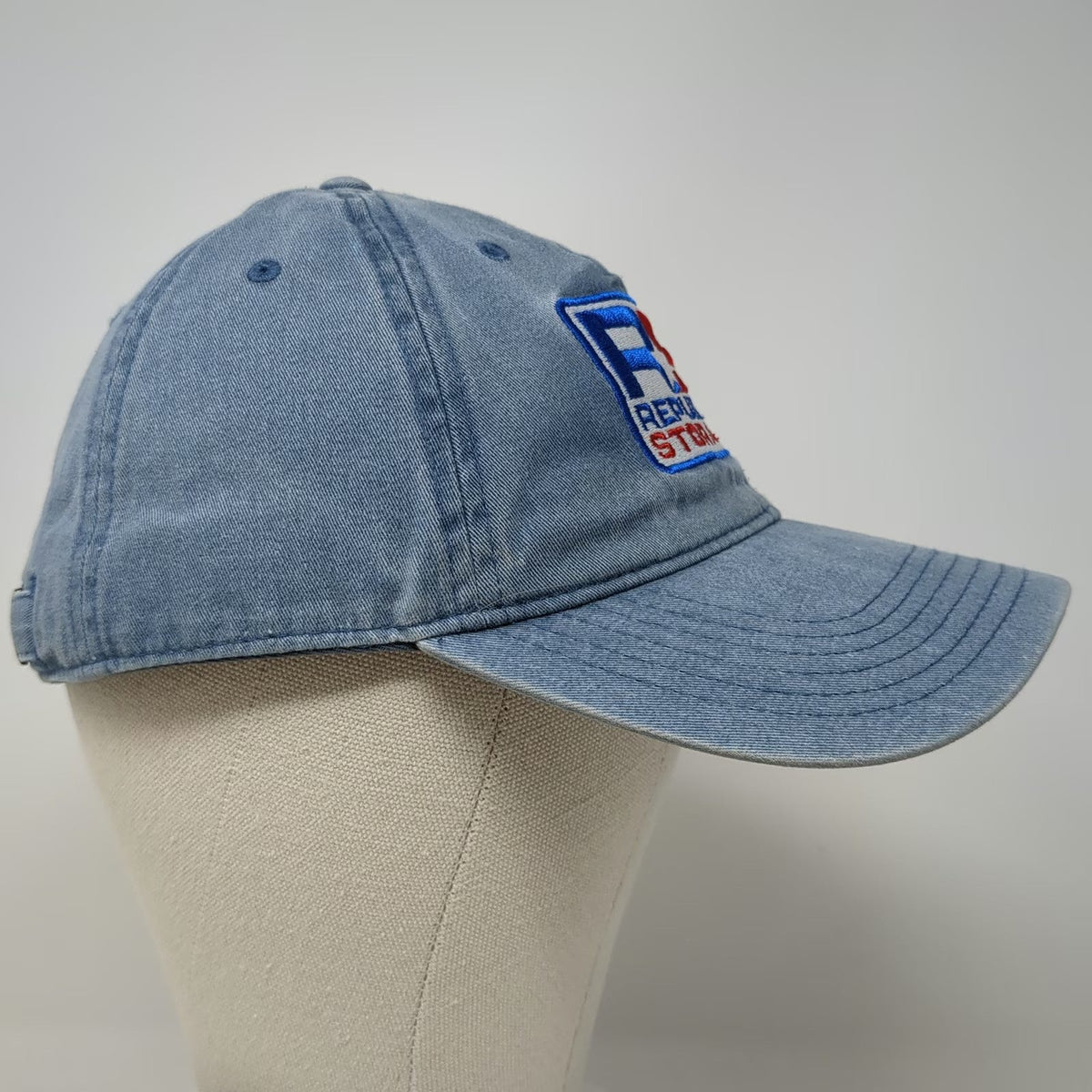 Otto Baseball Cap Blue One Size Republic Storage Patch Slideback Cotton Hat