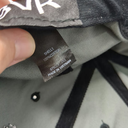 Richardson Snapback Hat Black One Size Corduroy BVR Logo Patch 6 Panel