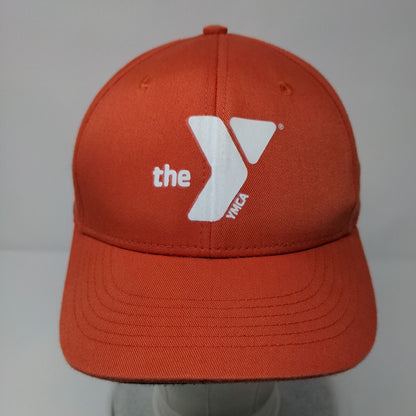The YMCA Strapback Hat Orange 56cm Adjustable Solid Vent Holes