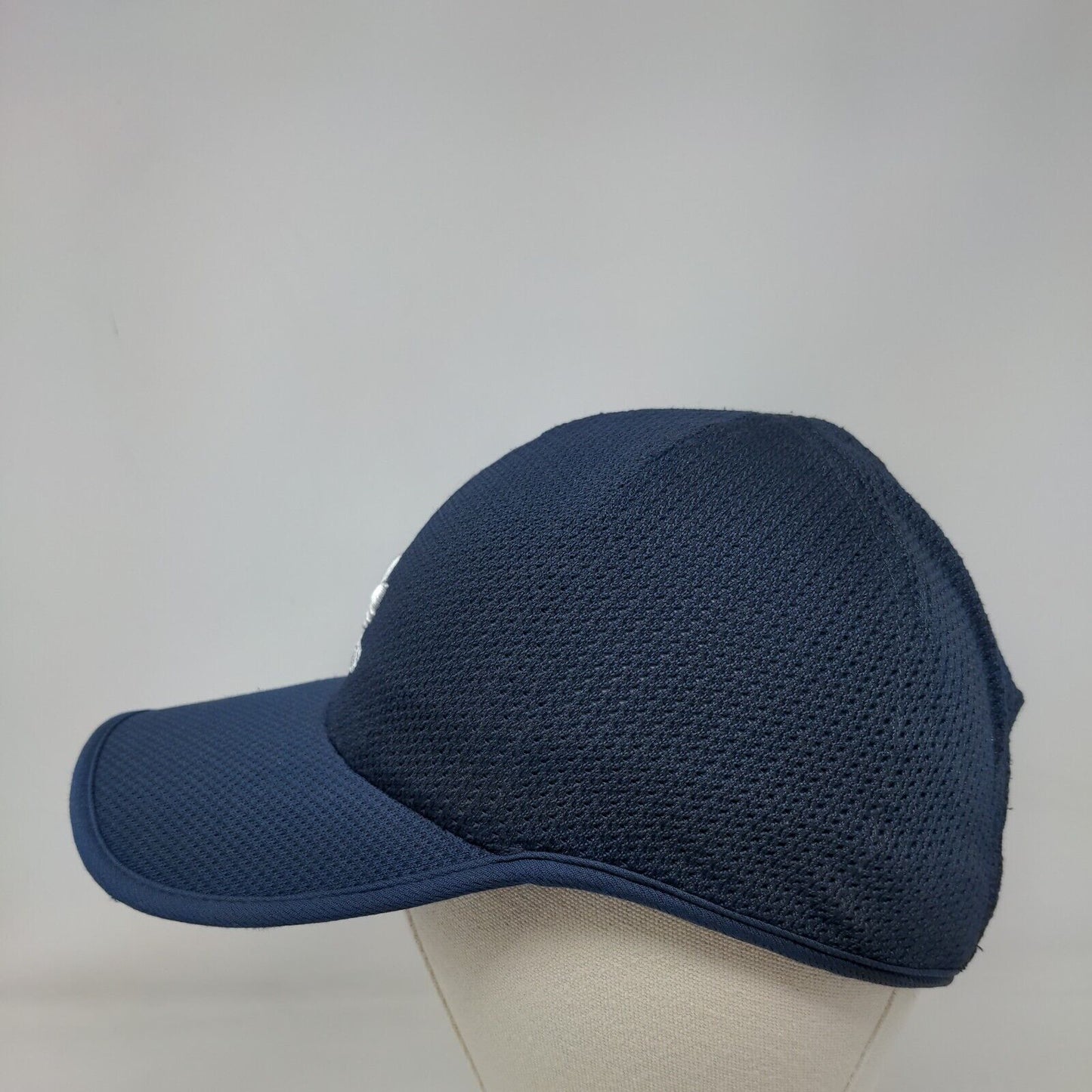 Adidas Slideback Hat Blue One Size Adjustable Breathable Embroidered Trefoil