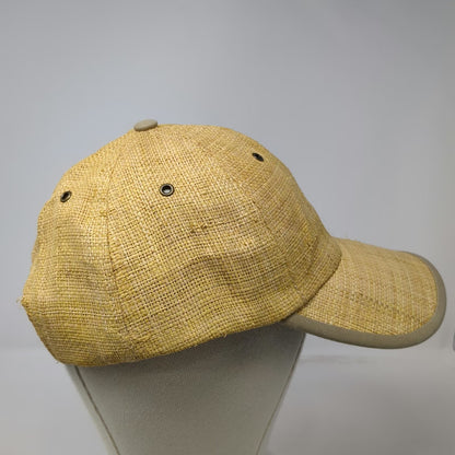 Dorfman Pacific Co Baseball Cap Yellow One Size Straw Textured Strapback Hat