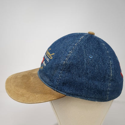 Levi's Baseball Cap Blue One Size Strapback Denim Suede Brim American Legend Hat
