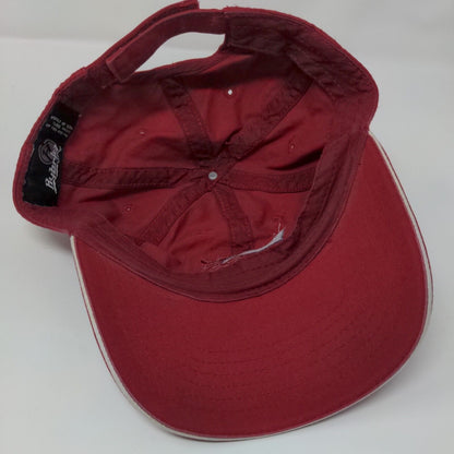 American Flag Strapback Hat Red OSFA Adjustable Embroidered Hybrid
