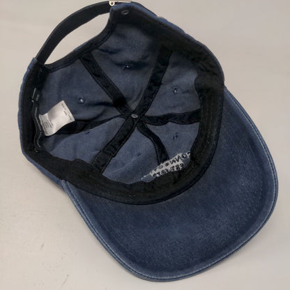 French Connection Est. 1972 Slideback Hat Blue One Size Adjustable Denim Cotton