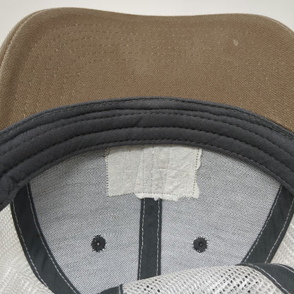 K-Products Trucker Hat Black Brown White Yellow One Size Simplot Mesh Back