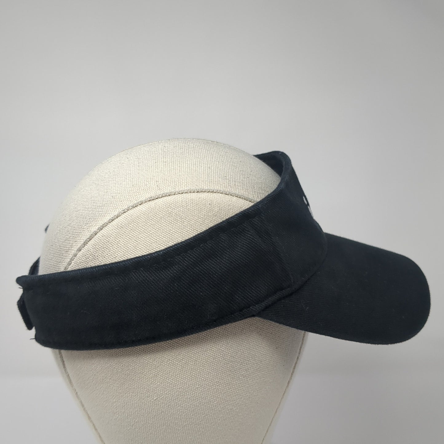 Headmost Sun Visor Hat Black One Size Adjustable Strap Lightweight Embroidered