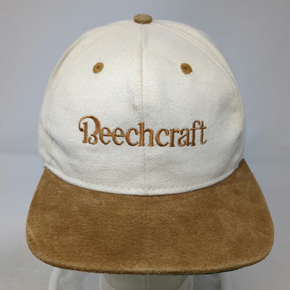 Swingster Baseball Cap Beige OSFM Beechcraft Suede Brim Leather Strapback Hat