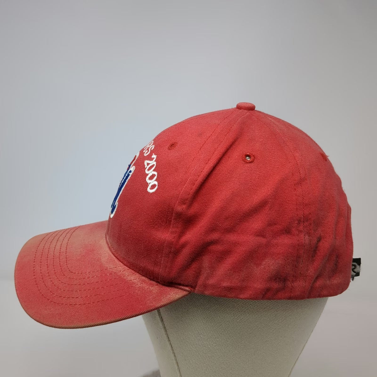 Richardson Baseball Cap Red OS All Stars 2000 SN Logo Signed Brim Hat Vintage