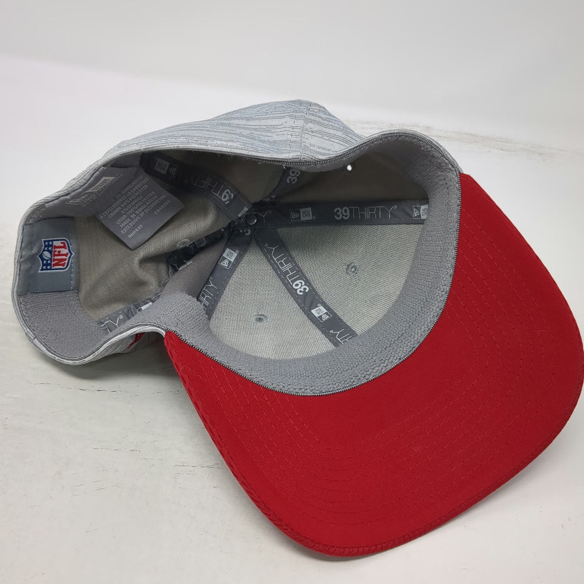 San Francisco 49ers NFL New Era Gray Red XL Hat 39THIRTY Stretch Fit Curved Brim