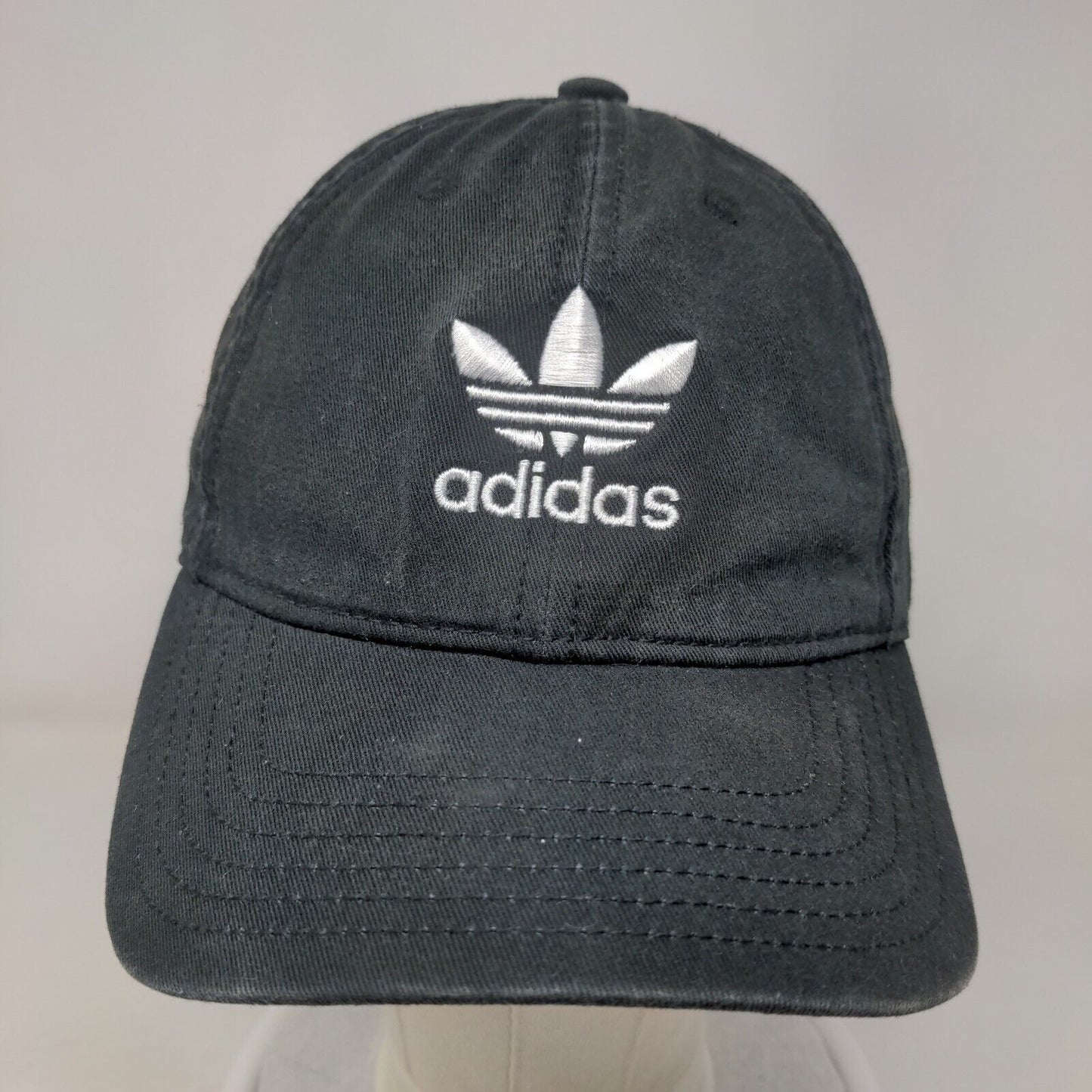 Adidas Trefoil 3 Stripes Women's Slideback Hat Black OSFW Embroidered