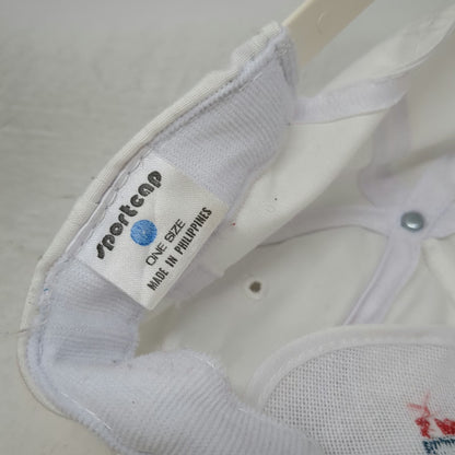 Sportcap 5 Panel White Cisco Systems Rope Hat Slideback Adjustable Logo Vintage