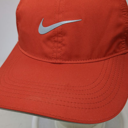 Nike Baseball Cap Orange One Size Featherlight Dri-FIT Strapback Running Hat