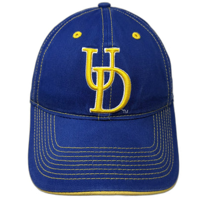 Delaware Blue Hens NCAA Blue OSFM Cap Hat Contrast Stitching Yellow Underbrim