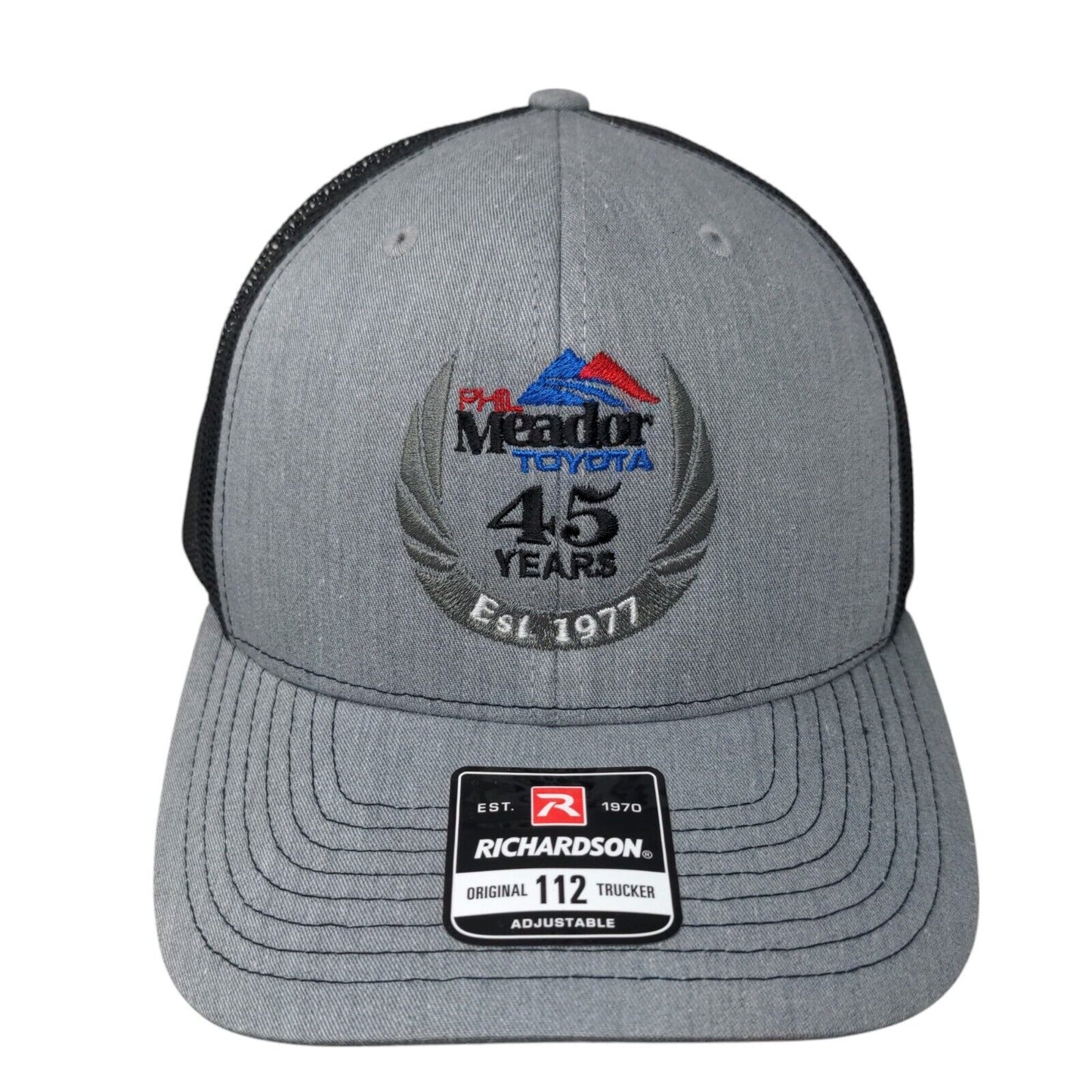 Phil Meador Toyota Snapback Trucker Hat Gray Adjustable Richardson