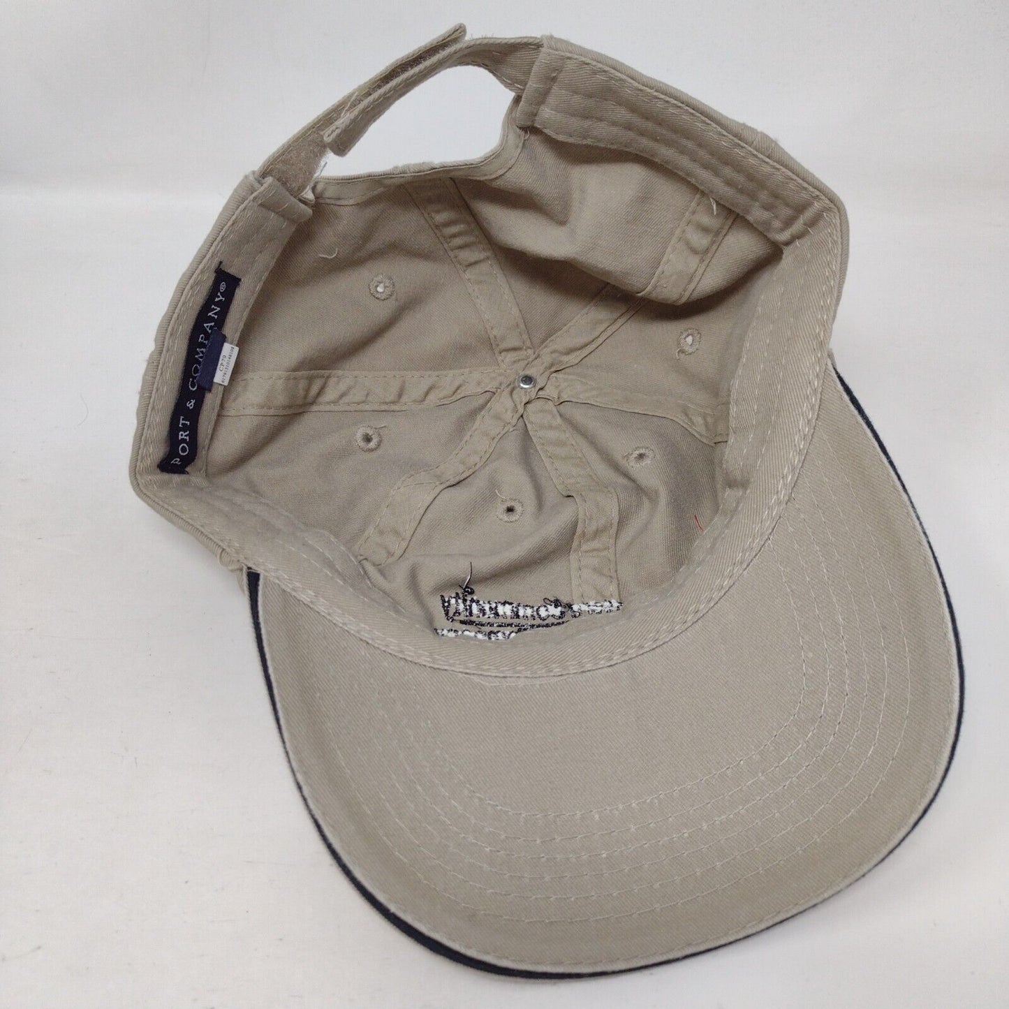 Western Community Strapback Hat Tan One Size Adjustable 6 Panel Port & Company