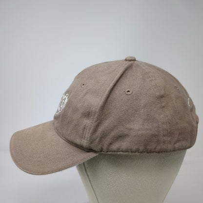 Ducit Supra Montes Baseball Cap Brown Heraldic Crest Latin Text Adjustable Hat