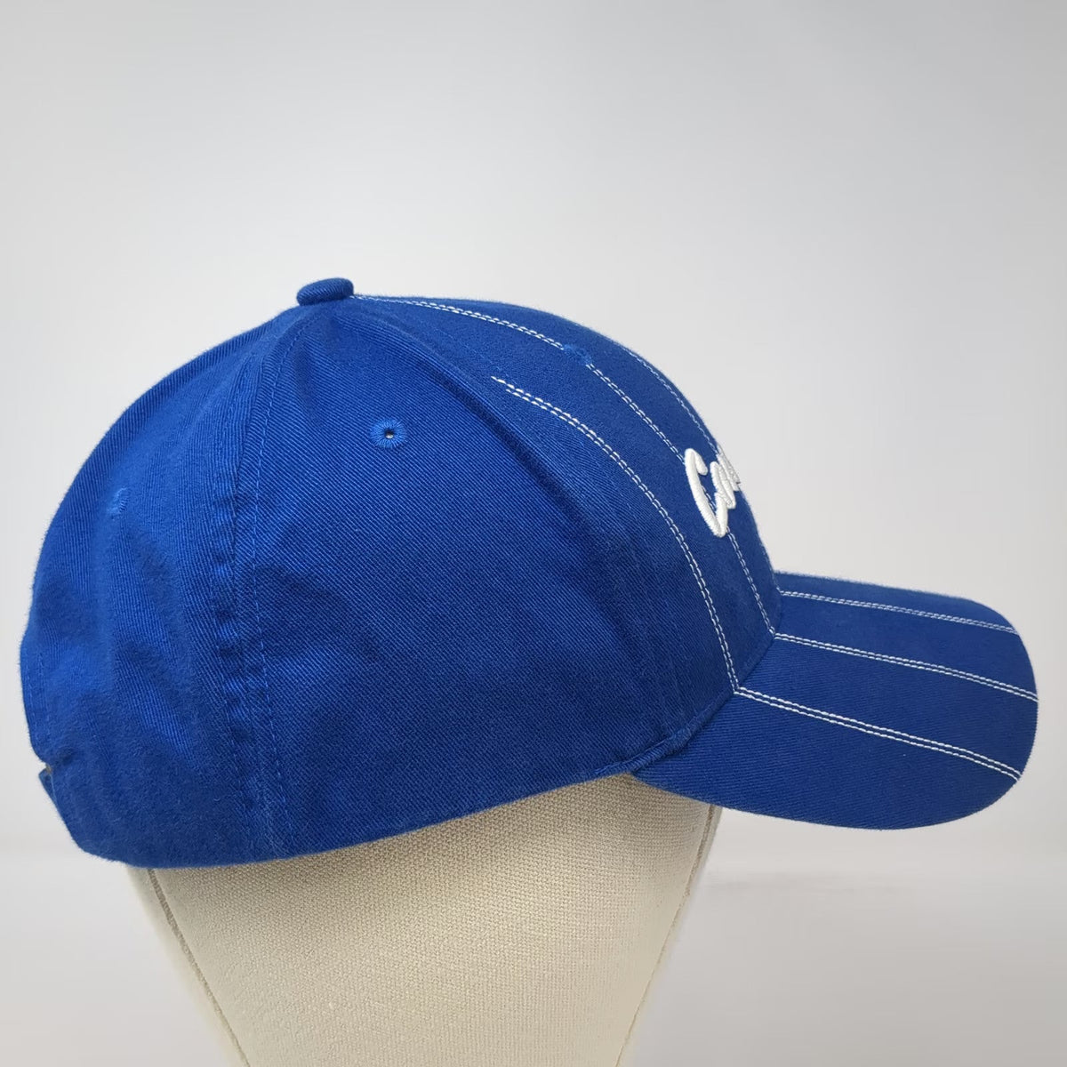 Con-way Blue Baseball Cap One Size Pinstripe Slideback Hat Embroidered Script