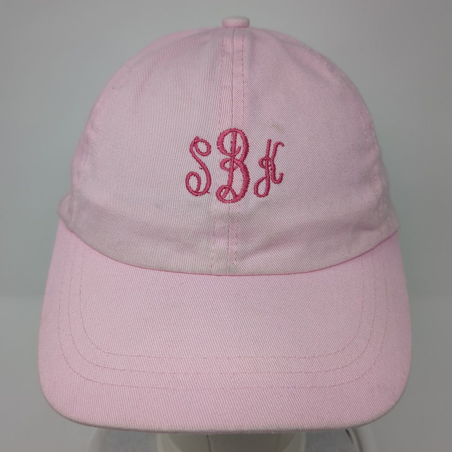 SBK Slideback Hat Pink One Size Adjustable Embroidered Solid 6 Panel