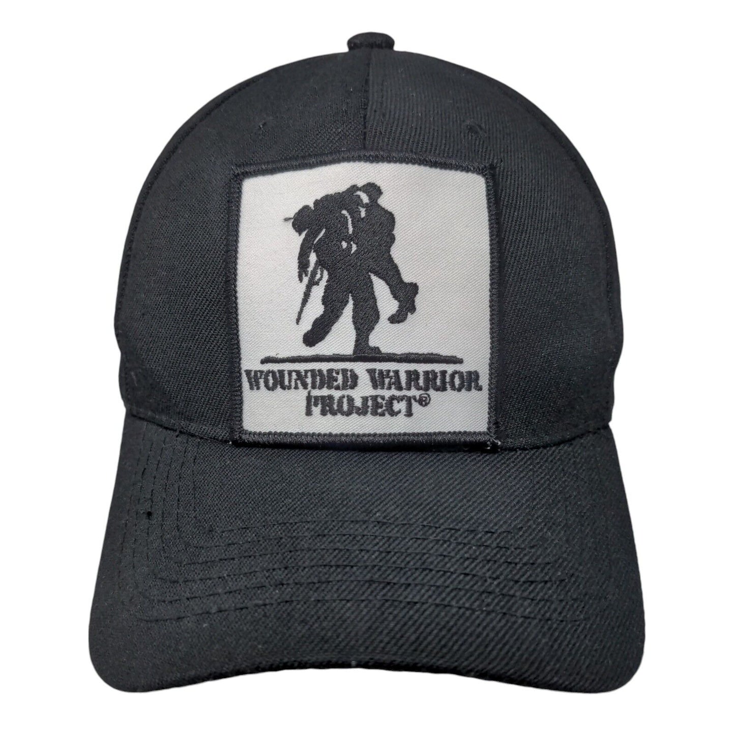 Wounded Warrior Project Patch Strapback Hat Black OSFM Vent Holes