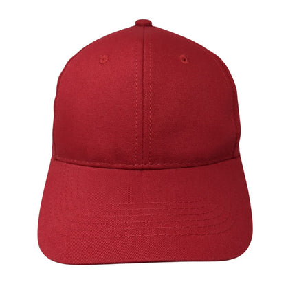 George Strapback Hat Red One Size Adjustable Vented Holes 6 Panel Blank