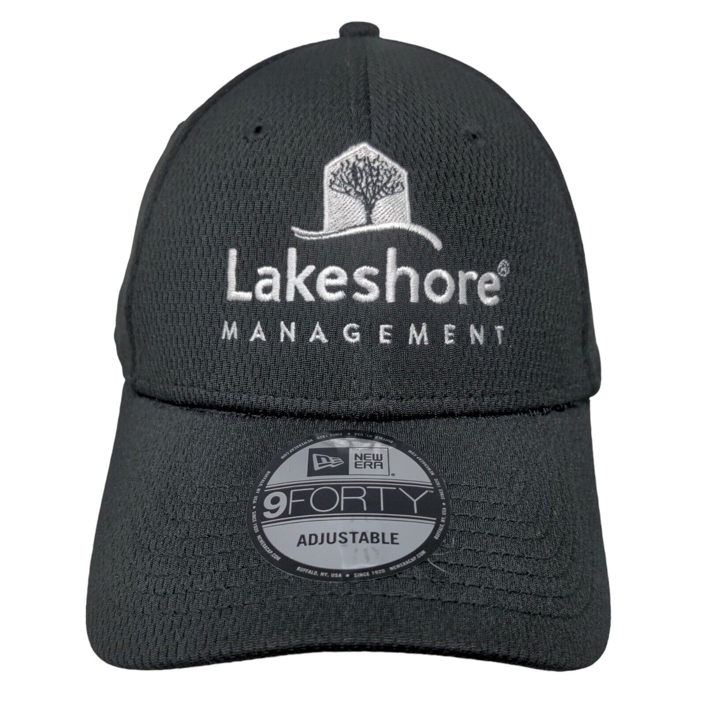 Lakeshore Management Strapback Hat Black OSFM Adjustable 6 Panel 9Forty New Era
