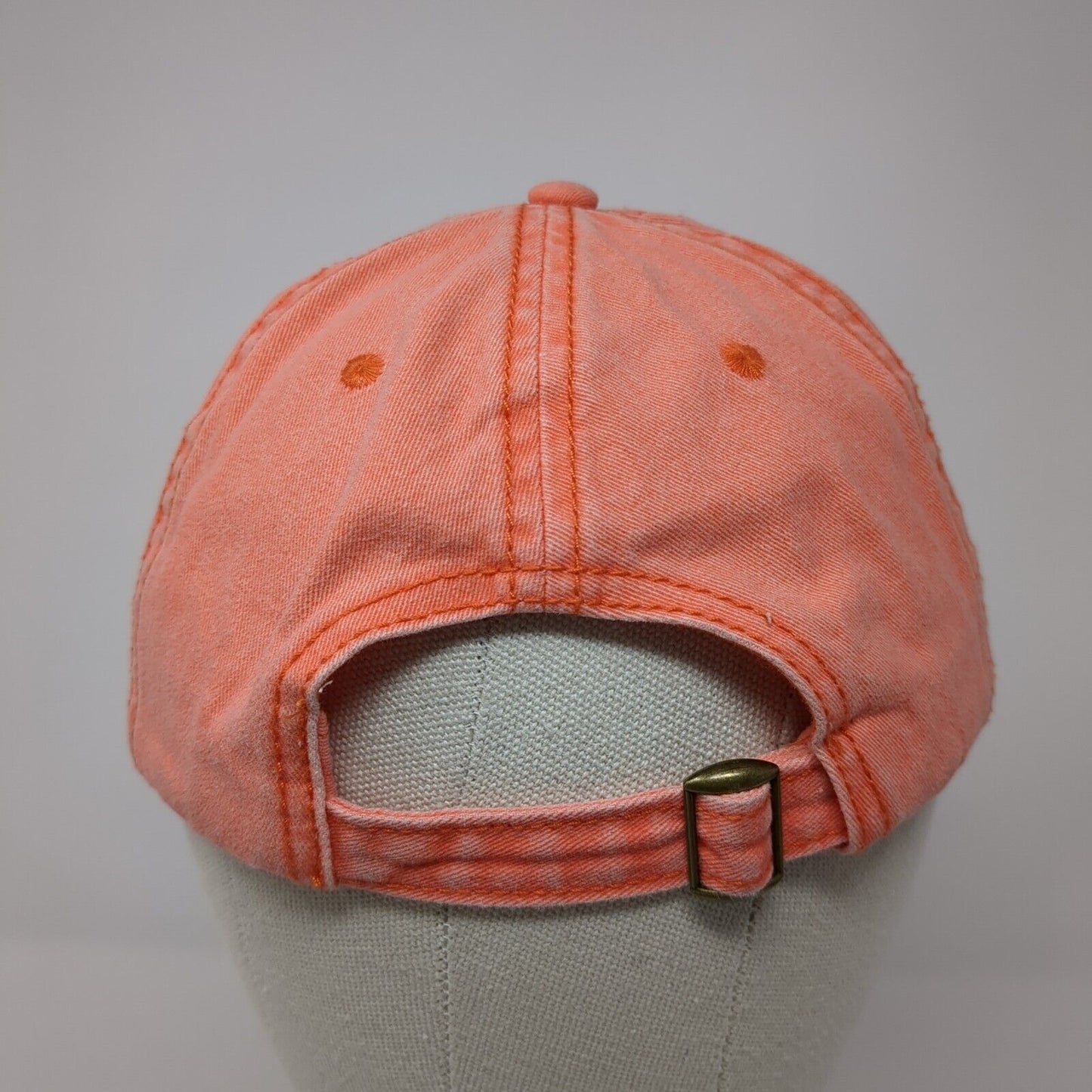 Good Vibes Club Slideback Hat Orange One Size Adjustable Floral Distressed