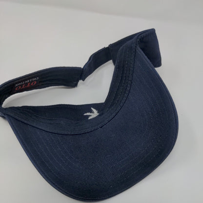 Island Time Strapback Sun Visor Hat Blue OSFM Adjustable Embroidered Otto Cotton