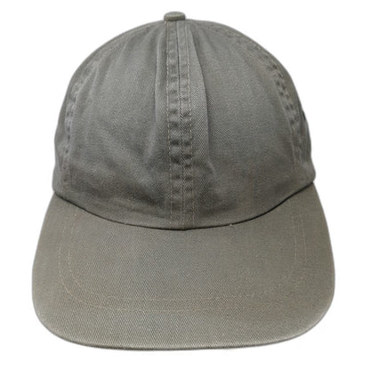 Eddie Bauer Baseball Cap Green Leather Strap Cotton Metal Eyelets Hat Vintage