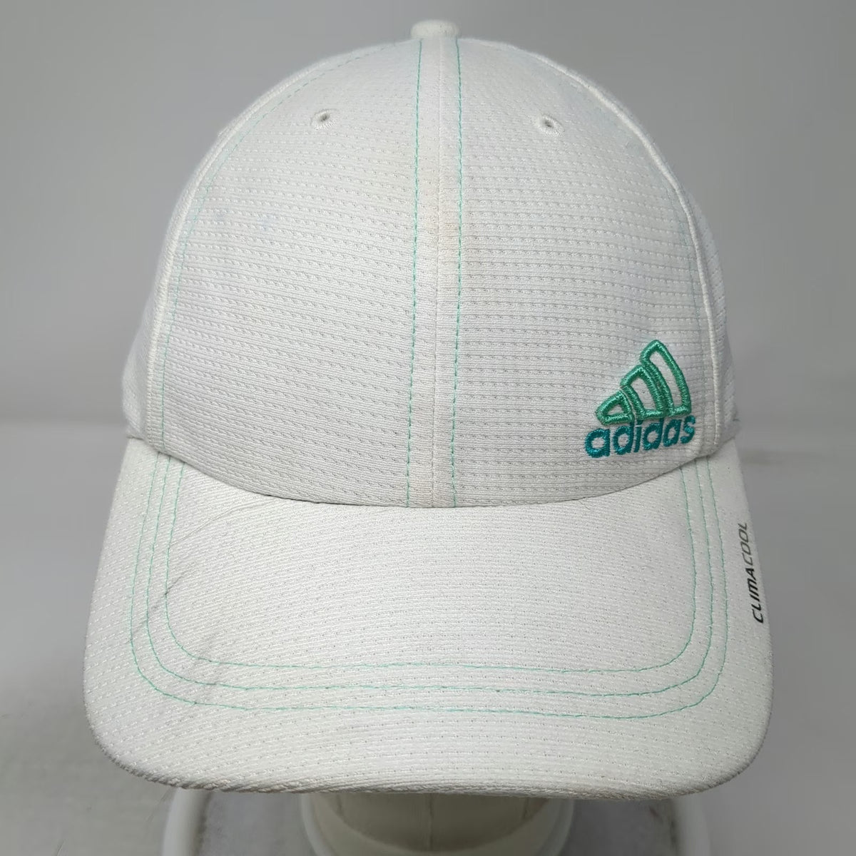 Adidas Baseball Cap White One Size ClimaCool Breathable Mesh Strapback Hat