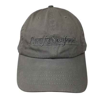 Pacific Seafood Slideback Hat Gray One Size Adjustable Embroidered