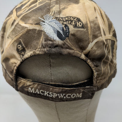 Mack's Prairie Wings Men's Strapback Hat Brown Camo OSFM Embroidered Logo