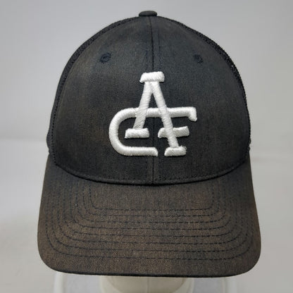 Yupoong Baseball Cap Black One Size Mesh Flexfit Curved Brim Embroidered CAF hat