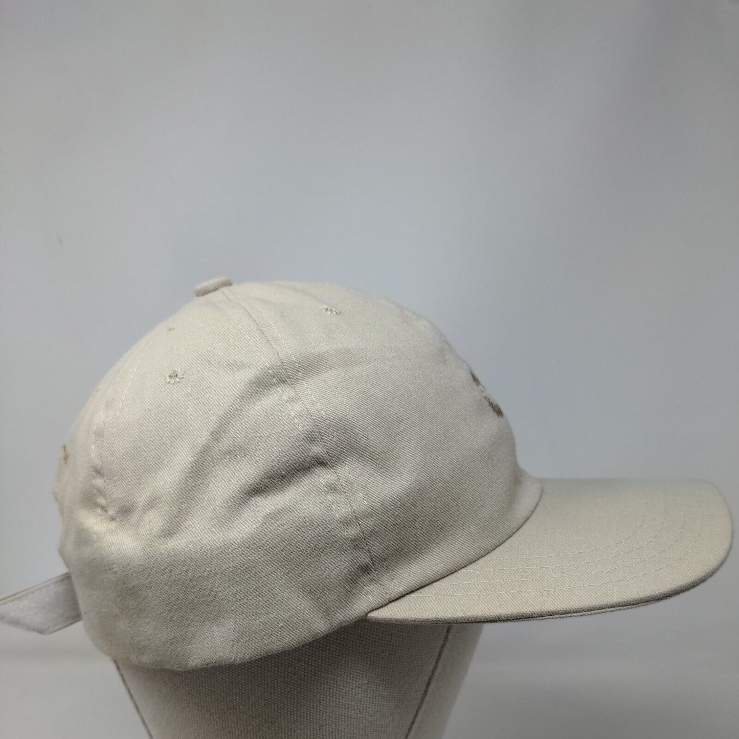 Finest Resorts.com Strapback Hat Tan One Size Adjustable Embroidered 6 Panel