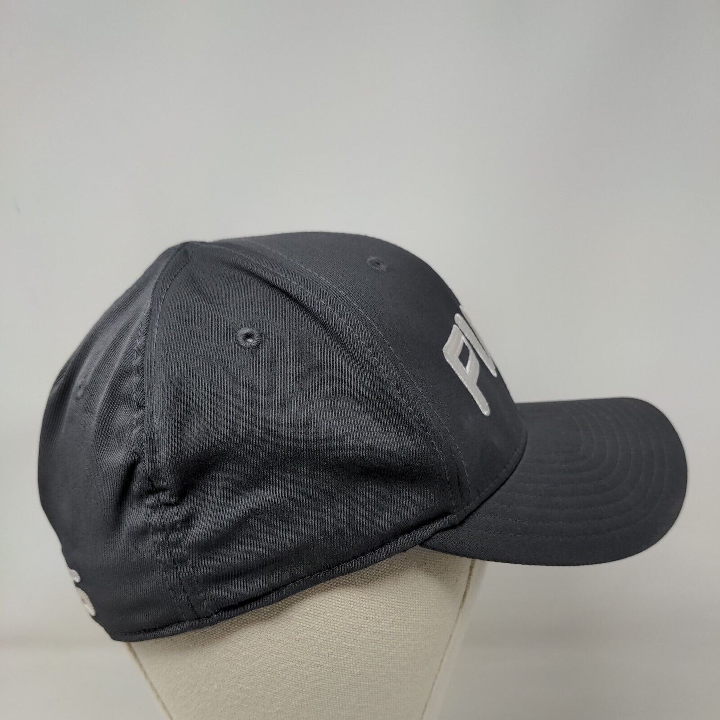 PING Fitted Hat Gray Small-Medium Embroidered Solid Flexfit 6 Panel