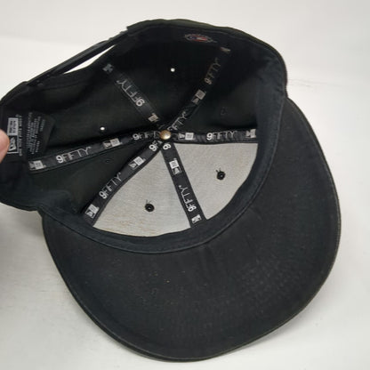 New Era Chicago White Sox MLB Snapback Hat Black One Size 9FIFTY Chi Flat Brim