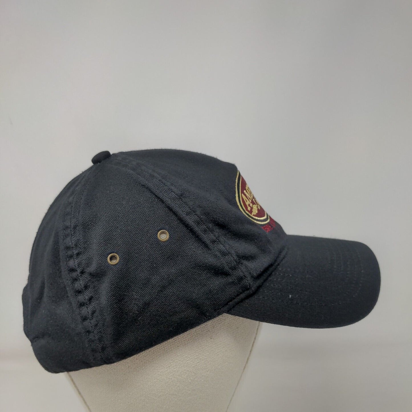 American Lamb Slideback Hat Black One Size Embroidered Vent Holes