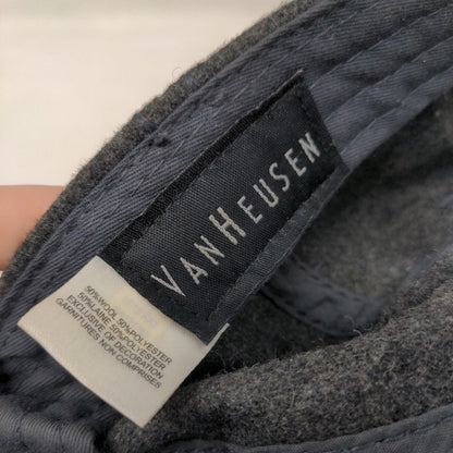 Van Heusen Men's Slideback Hat Gray Adjustable Wool Blend 3D Logo