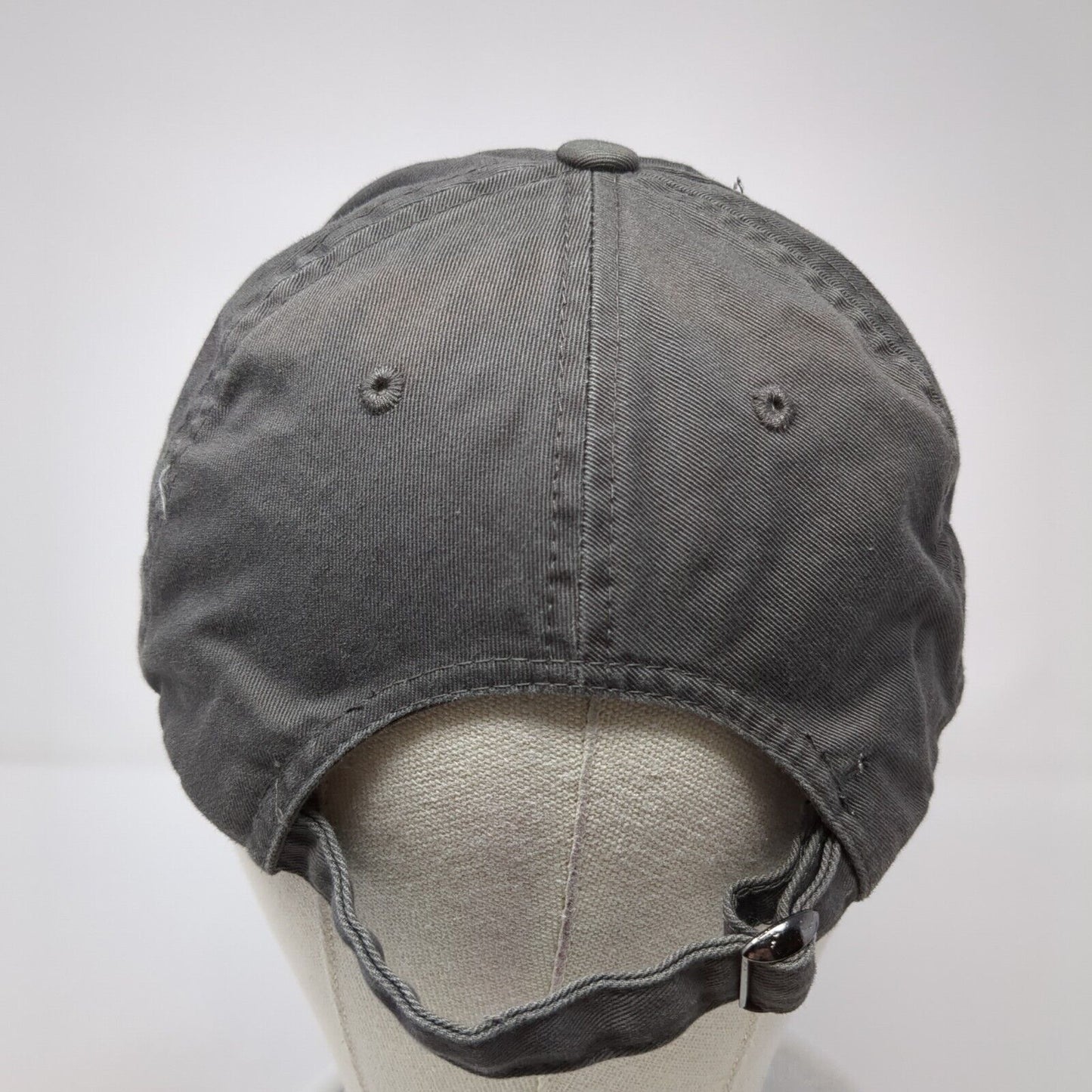District Slideback Hat Gray One Size Solid Adjustable Blank Distressed