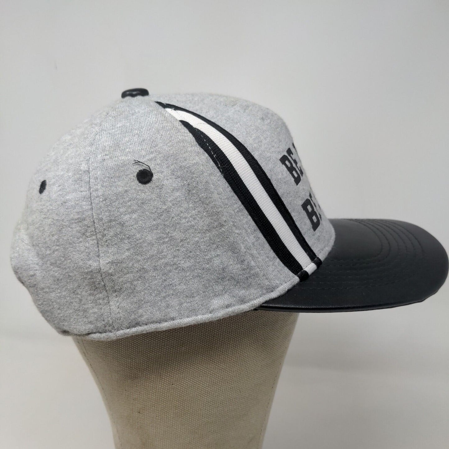 Unbranded Men's Snapbback Hat Gray Black Be Bold Be Brave Cotton Blend